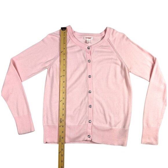 Cat & Jack Girls Light Pink Button-Front Cardigan Size  XL (14) - Picture 6 of 7